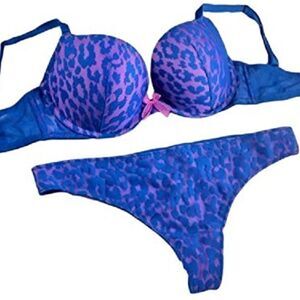 VS  Very Sexy  Leopard Padded Bra -Thong Set 417